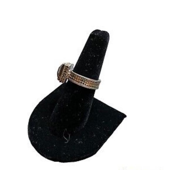 Anna Beck Square Faceted Dark Stone Ring - Picture 4 of 9